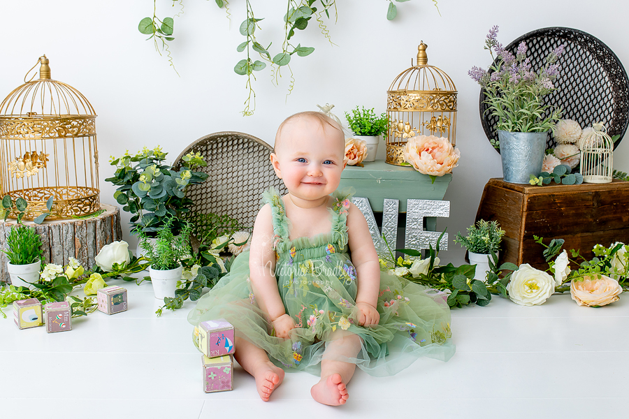 Twins Floral Cake Smash